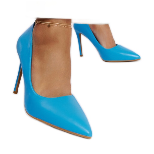 Blaue Tenmile-Pumps mit hohem Absatz