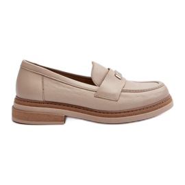 Zazoo 20165 Damen-Ledermokassins, Beige