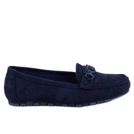Trabei Navy Damen-Wildledermokassins blau