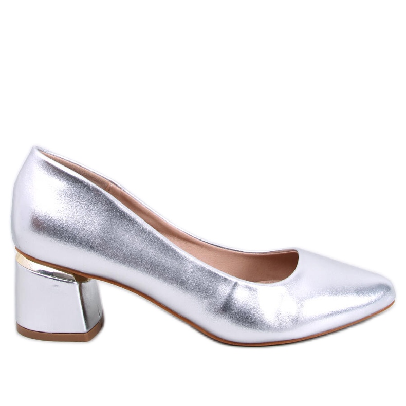 Shers Silver High-Heel-Pumps silber-