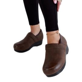 Braune Montoro-Plateauschuhe