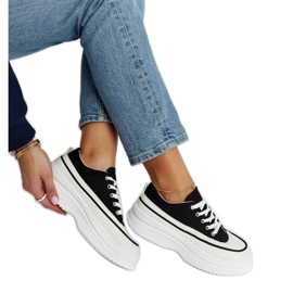 Schwarze Plesio-Plateau-Sneaker