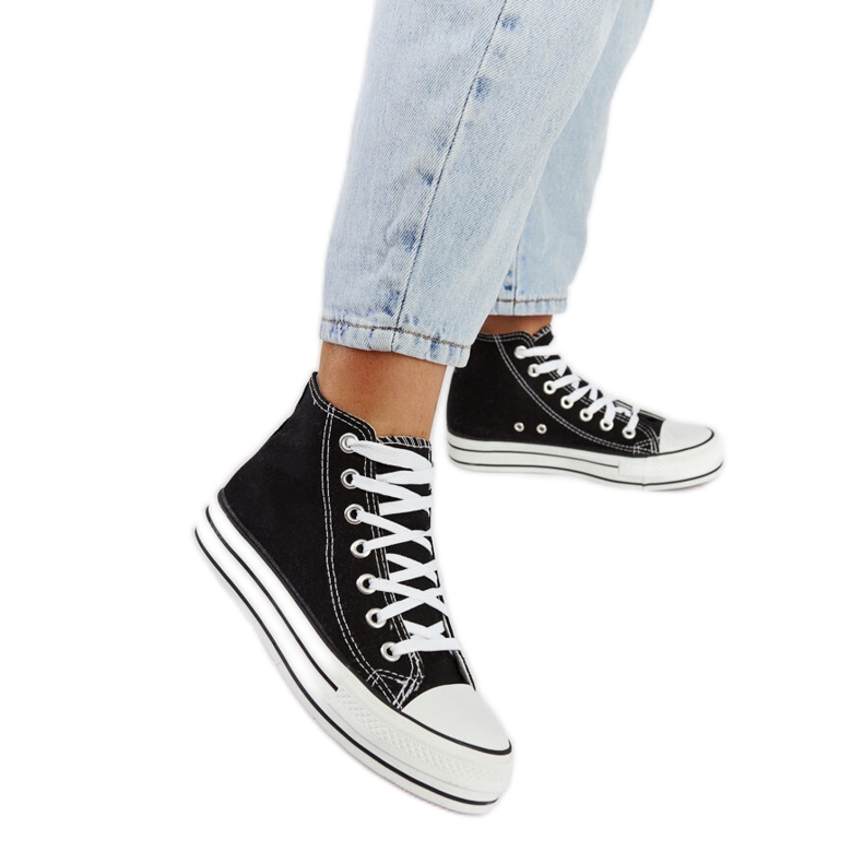 Puglia schwarze High-Top-Sneaker