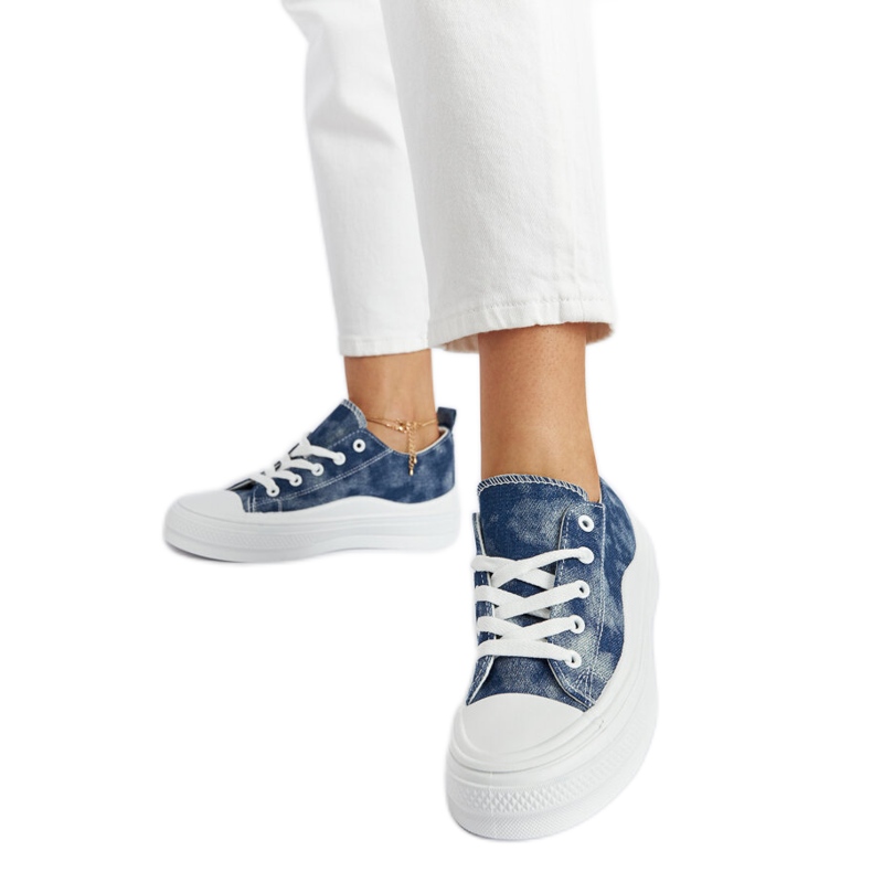 Marineblaue Blais-Plateau-Sneaker