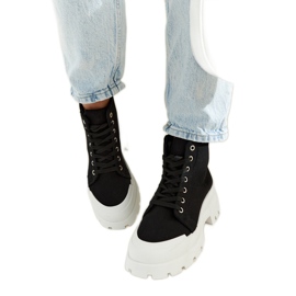 Schwarze, leichte Obispo-Stiefeletten