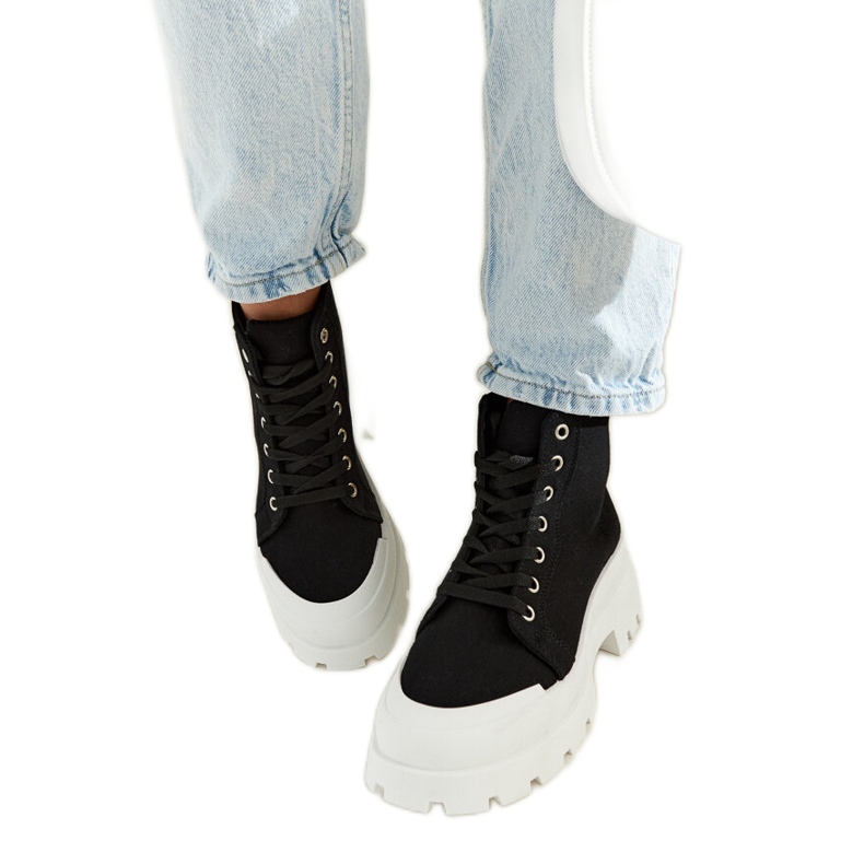 Schwarze, leichte Obispo-Stiefeletten