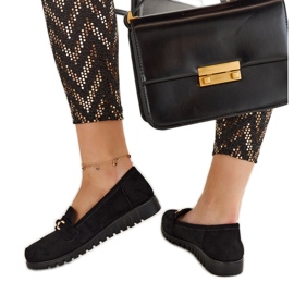 Preußen-Loafer aus schwarzem Wildleder