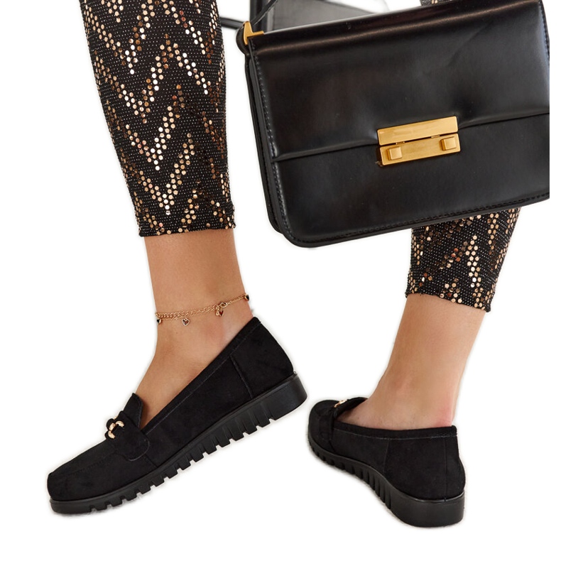 Preußen-Loafer aus schwarzem Wildleder