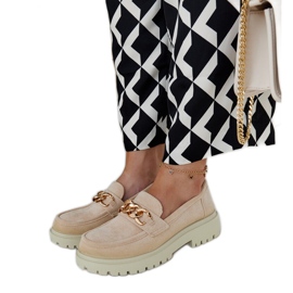 Beige Wildledermokassins von Elenor