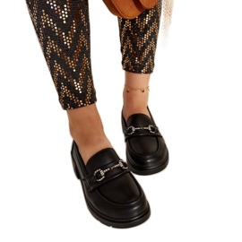 Schwarze Grisel-Mokassins aus Öko-Leder