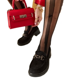 Schwarze Wildleder-Loafer von Lyyla