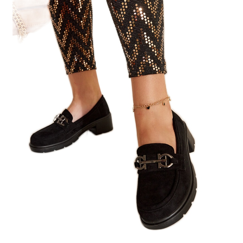 Tytti-Loafer aus schwarzem Wildleder