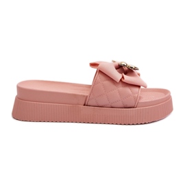 Damen-Flip-Flops mit Schleife und Teddybär, Pink Katterina rosa