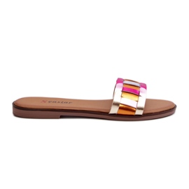 Klassische flache Flip-Flops für Damen, mehrfarbig, Namrita golden