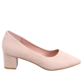Trabersi Aprikosen-Pumps mit niedrigem Absatz beige