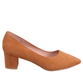 Trabersi Camel Pumps mit niedrigem Absatz braun