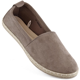 Damen-Slip-On-Espadrilles aus Wildleder in Cappuccino Potocki W16009 beige