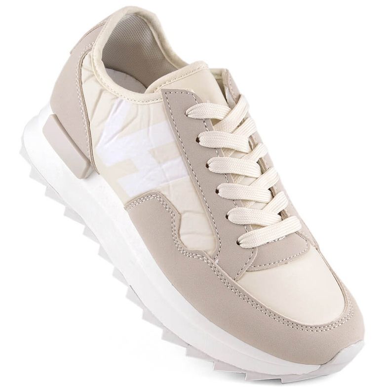 Damen-Plateau-Sportschuhe, beige Potocki 16311