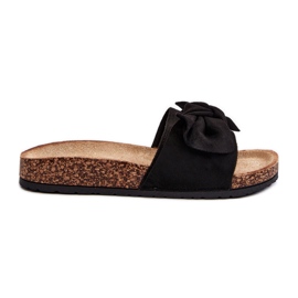 Damen-Flip-Flops mit Schleife, Schwarz Ezephira