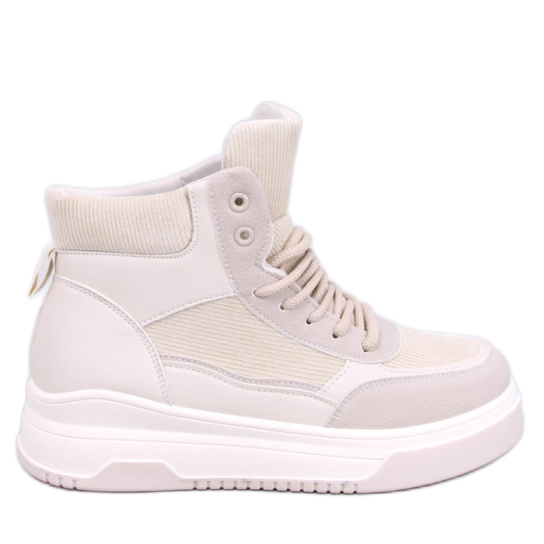 Riess Beige High-Top-Sneakers