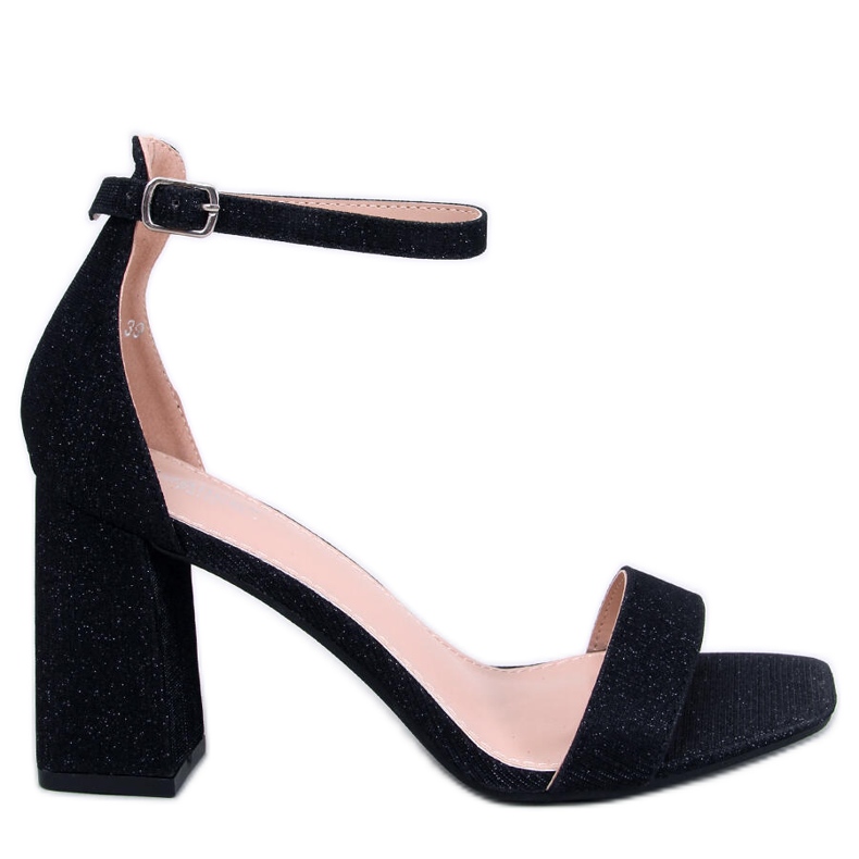 Daves Schwarze Sandalen mit hohen Absätzen