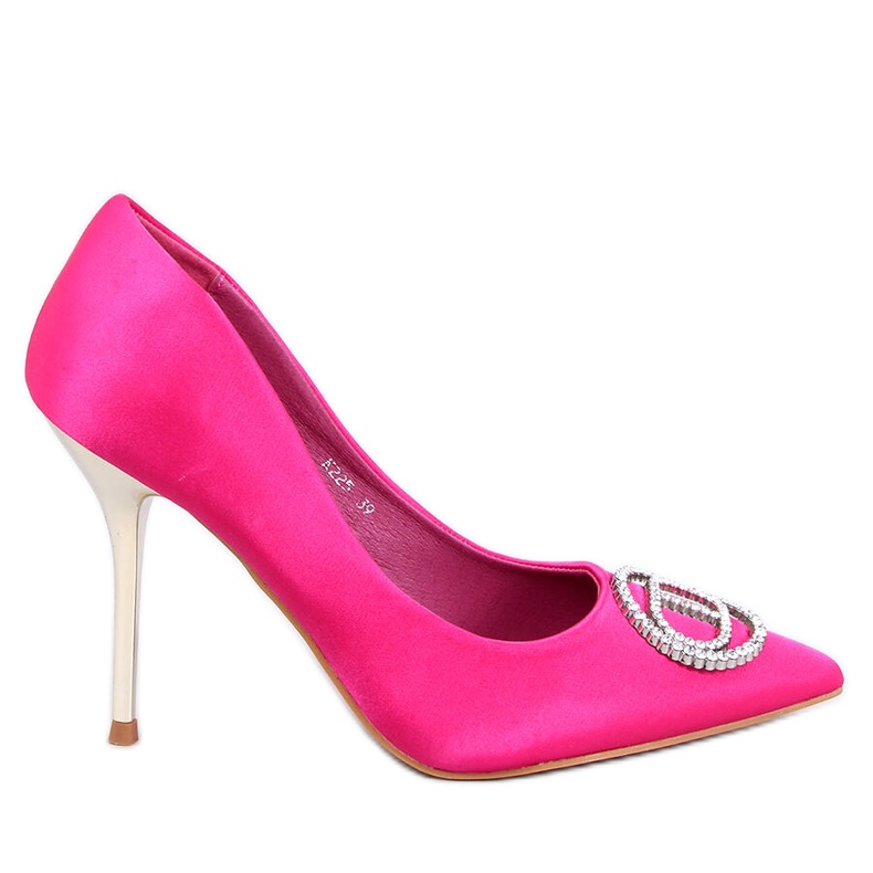 Malconi Fuchsia High Heels mit Kristallverzierung rosa