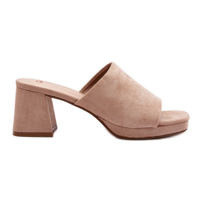 Damen Beige High Heel Flip-Flops Bralya