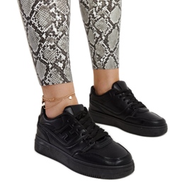 Mentha schwarze Plateau-Sneaker