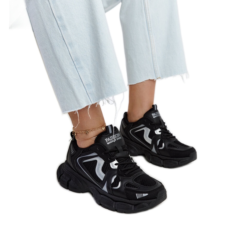 Schwarze Sneakers mit massiver Jacobine-Sohle