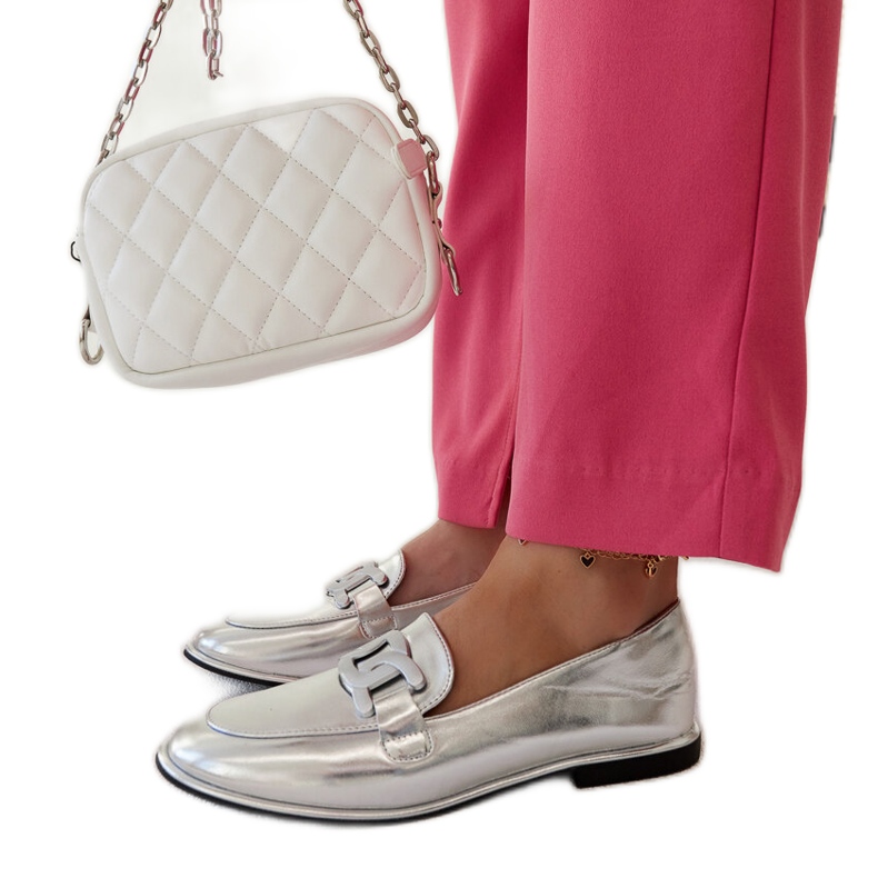 Silberne klassische Zana-Loafer silber-