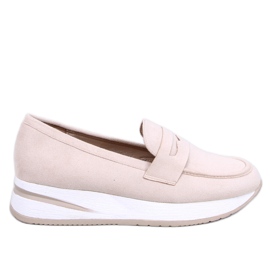 Pacifs Beige Keil-Loafer