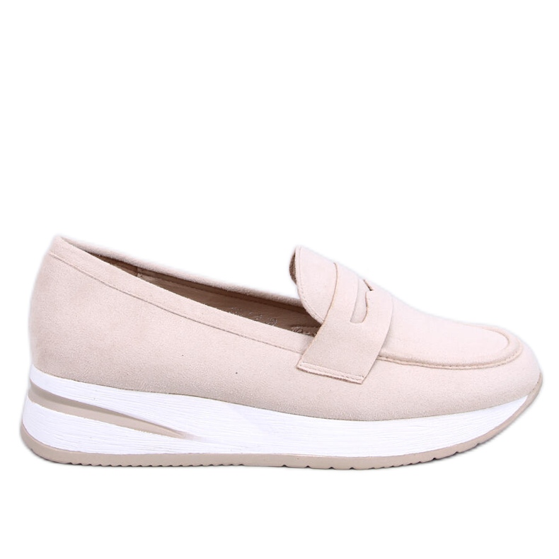 Pacifs Beige Keil-Loafer