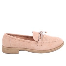 Saras Camel Wildleder-Mokassins für Damen beige