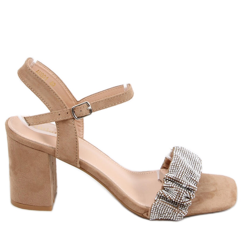 Sandalen auf High Heels Dash Khaki beige