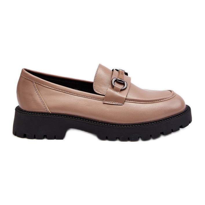 Vinceza Damen-Loafer aus Öko-Leder Beige Ledda