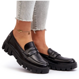 Vinceza Damen-Mokassins aus Öko-Leder in Schwarz von Seravisa