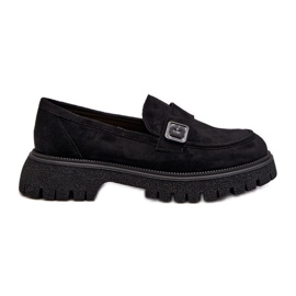 Vinceza Damen-Mokassins mit Riemchen Schwarz Flanila