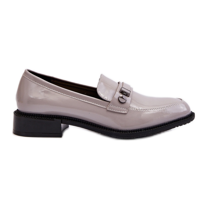 Vinceza Graue Lack-Loafer für Damen von Nerilaja