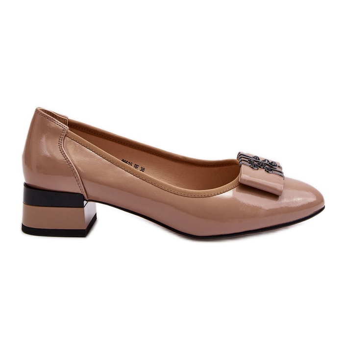Vinceza Beige Lacklederpumps Ilvanna