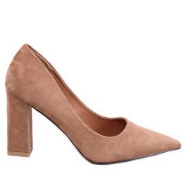 Verizon Khaki Stiletto-Pumps beige