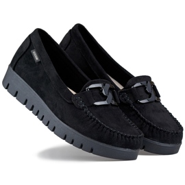 Schwarze Damen-Loafer mit bequemer Sohle