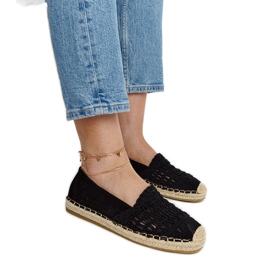 Schwarze durchbrochene Espadrilles von Gordana