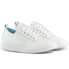 Weiße, durchbrochene Sneakers für Damen, durchbrochene Sneakers