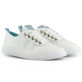 Weiße, durchbrochene Sneakers, durchbrochene Damen-Sneaker