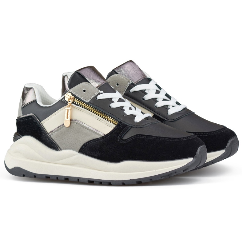 Lässige Sportschuhe für Damen, schwarze Turnschuhe