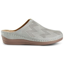 Gesundheits-Flip-Flops für Damen mit geschlossenen Zehen grau