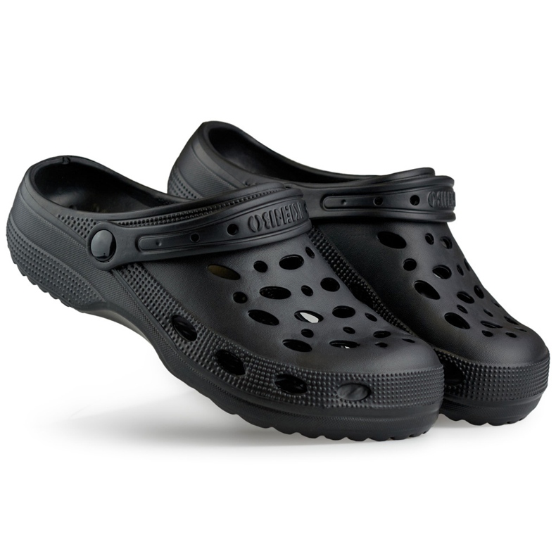 Schwarze Crocs-Flip-Flops