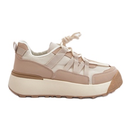 Damen Sportschuhe Sneakers Beige Phyrena