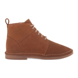 Marco Shoes Stiefeletten mit Zopfmuster braun