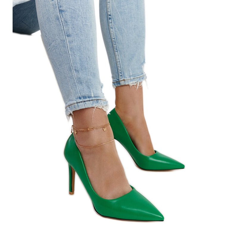 Grüne klassische Yassira High Heels